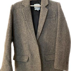 Wool blazer_ Herringbone brown